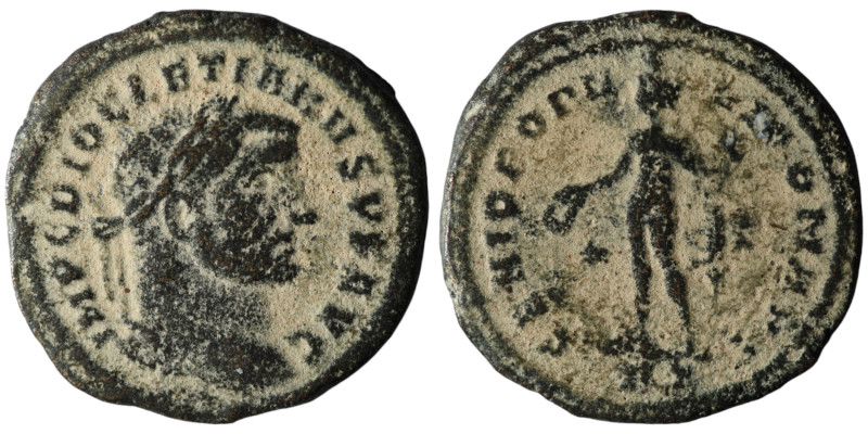 Diocletian. (AD 284-305). Ticinum
AE Follis (27mm, 8,28g)

Artificial sandpatina