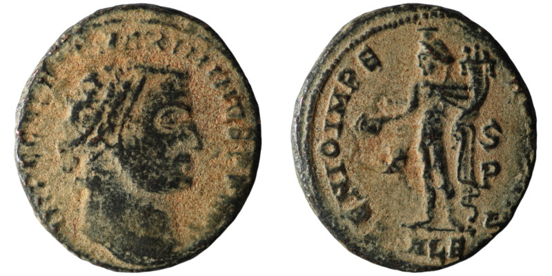 Maximinus II Daia (AD 310-313). Alexandria
AE Follis (25mm, 6,10g)

Artificial s...