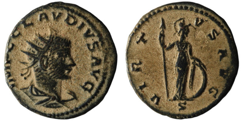 Claudius II Gothicus (AD 268-270). Antioch
AE Antoninianus (19mm, 3,10g)

Artifi...