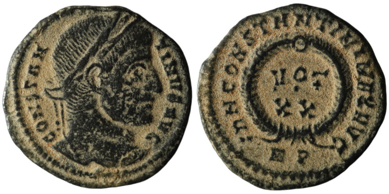 Constantine I 'the Great' (AD 307/10-337). Rome
AE Follis (18mm, 2,42g)

Artific...