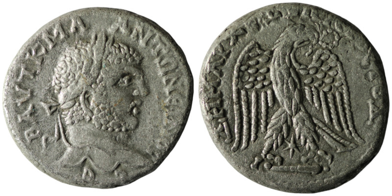 SYRIA. Seleucis and Pieria. Antioch. Caracalla (AD 198-217)
BI Tetradrachm (26mm...