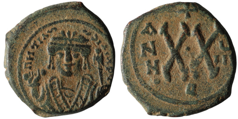 Maurice Tiberius (AD 582-602). Theoupolis (Antioch)
AE Half Follis (23mm, 6,44g)