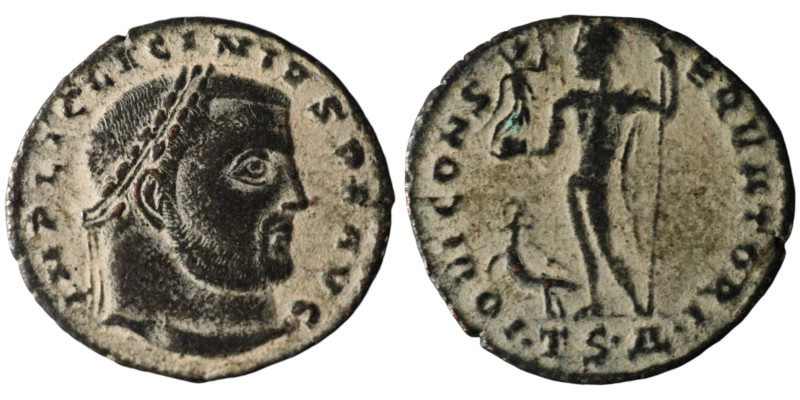 Licinius I (AD 308-324). Thessalonica
AE Follis (22mm, 2,67g)

Artificial sandpa...