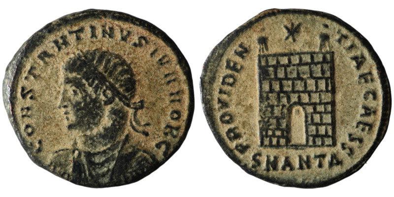 Constantine II, Caesar (AD 316-337). Antioch
AE Follis (20mm, 3,18g)

Artificial...