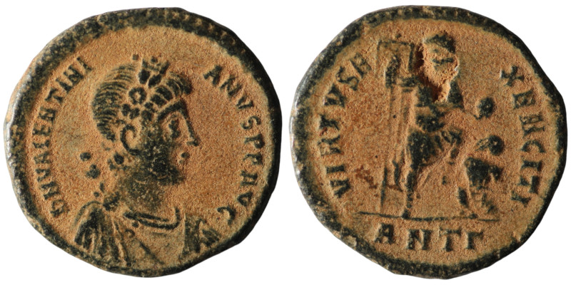 Valentinian II (AD 375-392) Antioch
AE Follis (22mm, 4,95g)

Artificial sandpati...