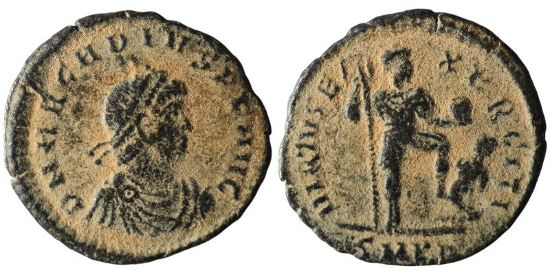 Arcadius (AD 383-408 ). Kyzikos
AE Follis (24mm, 3,90g)

Artificial sandpatina