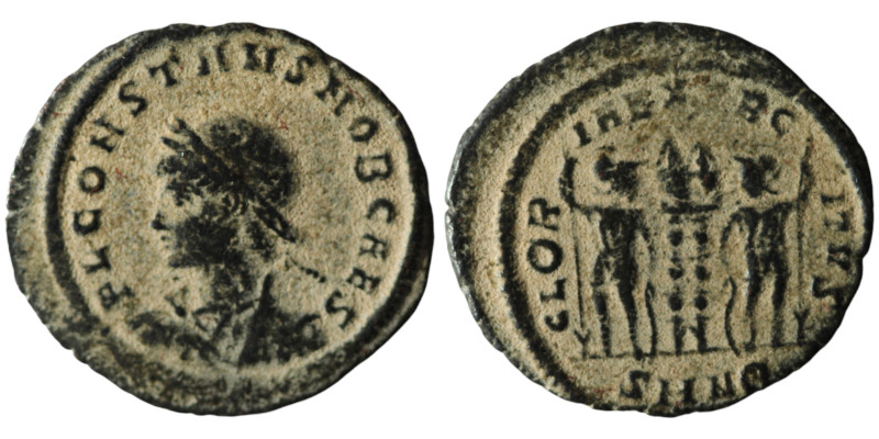 Constans (AD 337-350). Nicomedia
AE Follis (20mm, 1,60g)

Artificial sandpatina