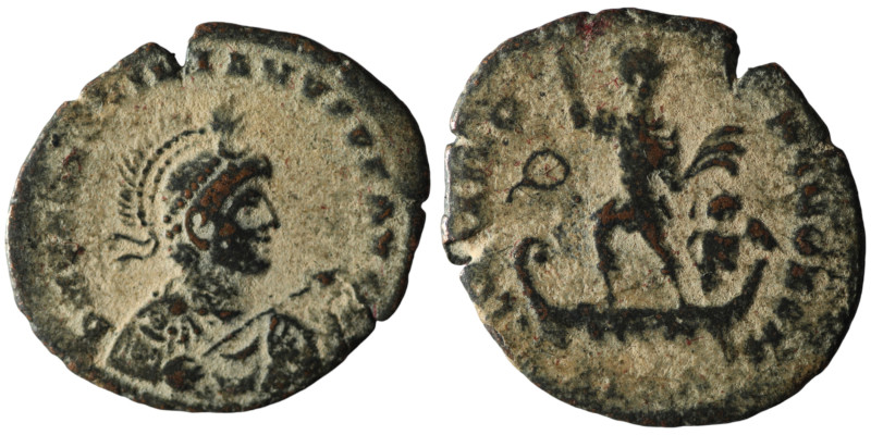 Valentinian II (AD 375-392)
AE Follis (25mm, 3,63g)

Artificial sandpatina