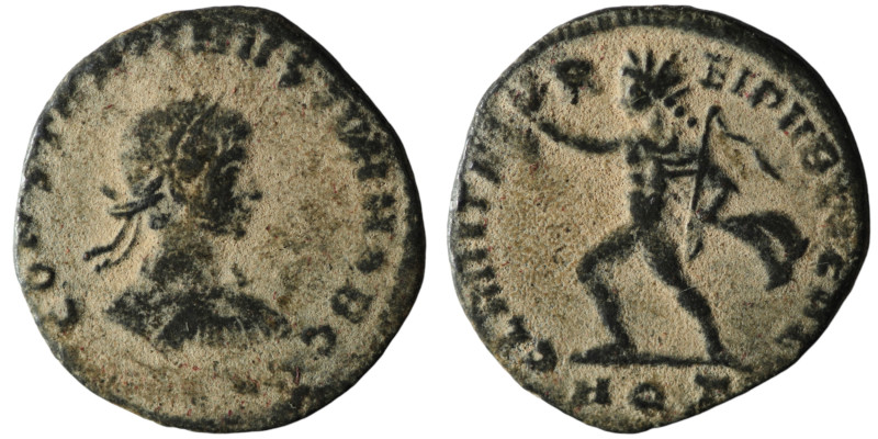 Constantine II, Caesar (AD 316-337). Aquileia
AE Follis (21mm, 2,80g)

Artificia...