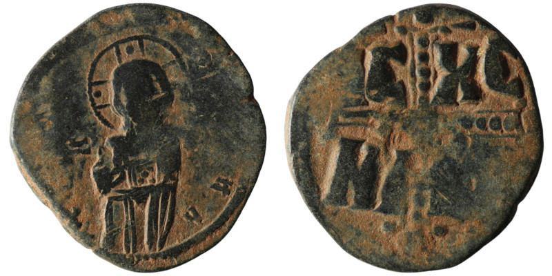 Anonymous follis attributed to Michael IV (1034-1041 AD). Constantinople
AE Foll...