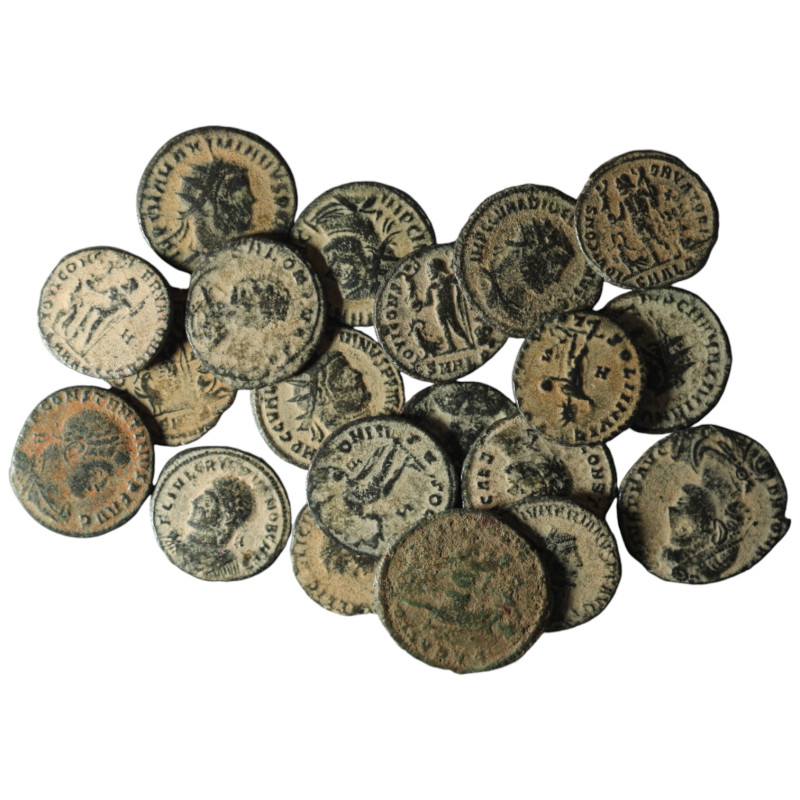 20 pieces Roman Imperial coins. artificial sandpatina / SOLD AS SEEN, NO RETURN!