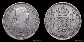 Santiago. Carlos IV. 1 Real 1792 DA. KM58