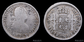 Santiago. Carlos IV. 1 Real 1793 DA. KM58