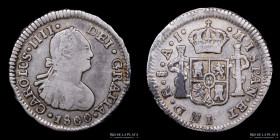 Santiago. Carlos IV. 1/2 Real 1800 AJ. KM57