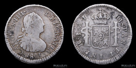 Santiago. Carlos IV. 1/2 Real 1801 AJ. KM57