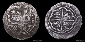 Lima. Felipe II. 2 Reales ND (1570-1577) D. KM9