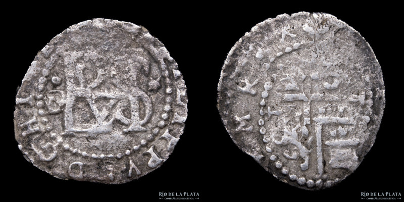 Lima. Felipe II (1556-1598) 1/2 Real ND (1570-1577). Lima mint. D (Diego de la T...