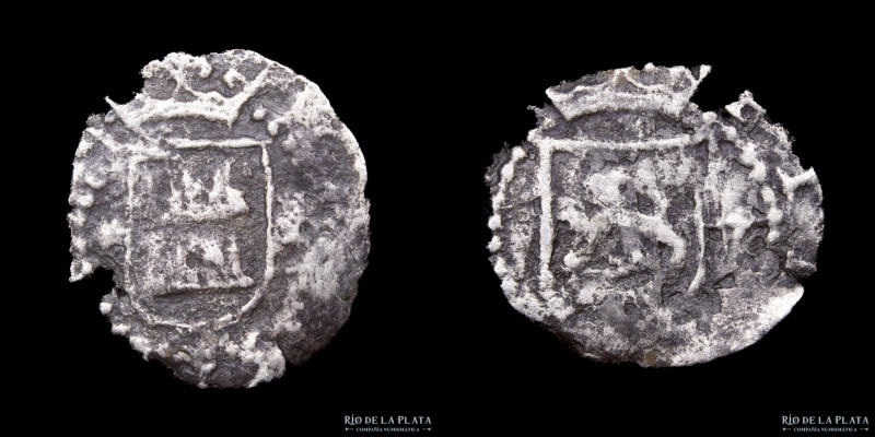 Lima. Felipe II (1556-1598) 1/4 Real ND (1570-1577). Lima mint. Plata 930; 14.5m...