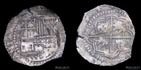 Potosi. Felipe II. 8 Reales ND 1589-1592 B. Macuquina. CJ 1.12