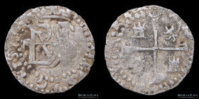 Potosi. Felipe II. 1/2 Real ND 1574-1575 R. Macuquina. CJ 5.1.3