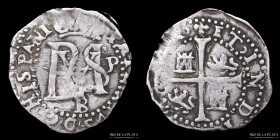 Potosi. Felipe II. 1/2 Real ND 1576-1579 B. Macuquina. CJ 5.4.2