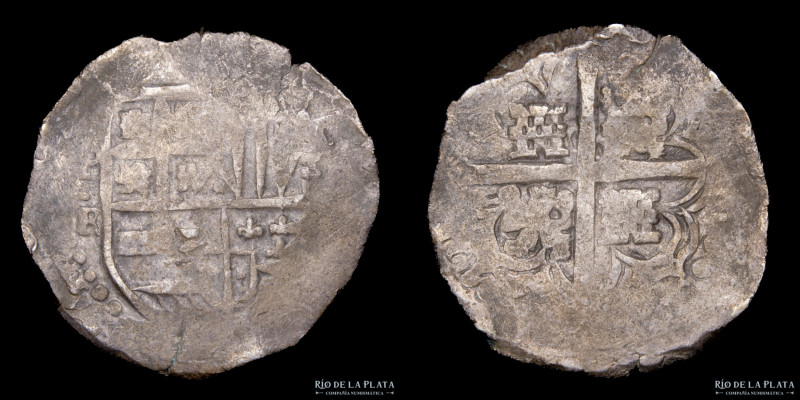 Potosí. Felipe III (1598-1621) 8 Reales 1602-1613 R (Baltasar Ramos Leceta). Mac...