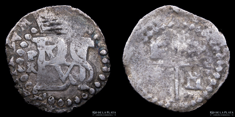 Potosí. Felipe III (1598-1621) 1/2 Real 1602-1613 R (Baltasar Ramos Leceta). Mac...
