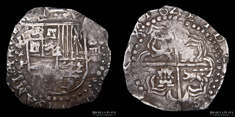 Potosí. Felipe IV (1621-1665). 8 Reales 1622 P (Martín de Palencia). Macuquina. ...