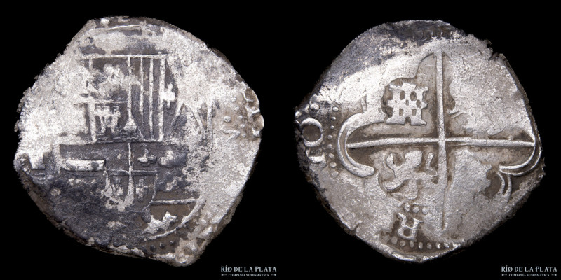 Potosí. Felipe IV (1621-1665) 8 Reales Macuquina 1630 T (Ximenez de Tapia). Plat...