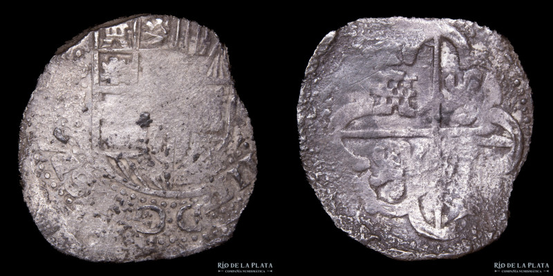 Potosí. Felipe IV (1621-1665) 8 Reales 1632. Ensayador no visible. Macuquina. Pl...