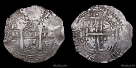 Potosi. Felipe IV. 8 Reales 1653 E. Macuquina. CJ 23.1.3