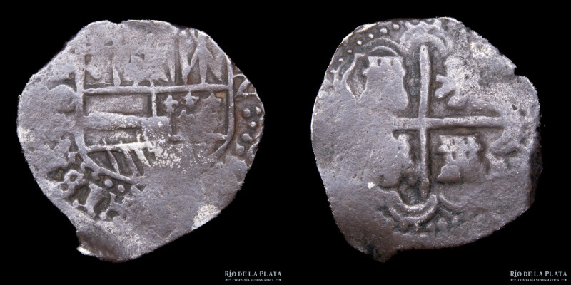 Potosí. Felipe IV (1621-1665) 2 Reales 1650-1651 O (Juan Rodriguez de Roas). Mac...