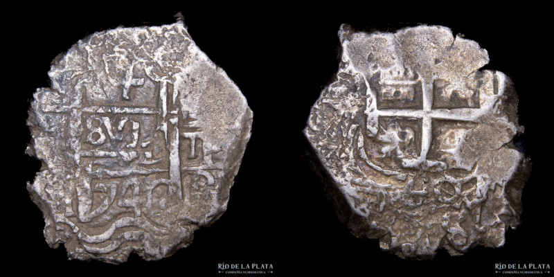 Potosi. Felipe V (1728-1747). 4 Reales 1740 M (José de Matienzo). Macuquina. Pla...