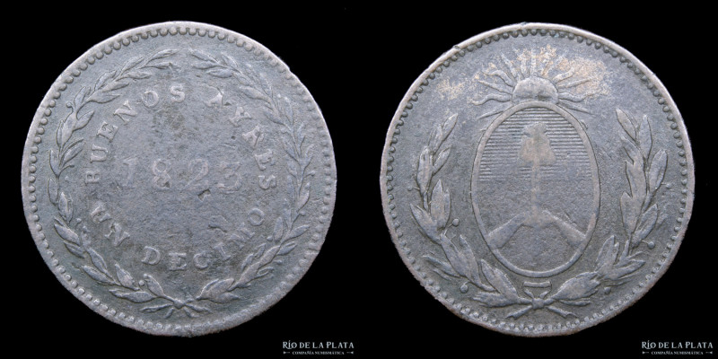 Argentina. Buenos Aires. 1 Décimo 1823. Soho Mint, England by Matthew Robinson B...