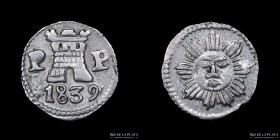 Argentina. Cordoba. 1/4 Real 1839. CJ 7.1.1