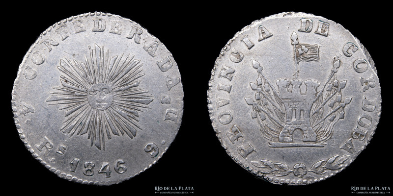 Argentina. Córdoba. 4 Reales 1846. Plata 750; 31mm; 13.94g. CJ 52.1.1 (A1-R1) (X...