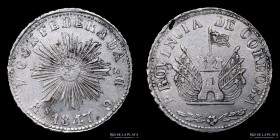 Argentina. Cordoba. 4 Reales 1847. CJ 54.1.3