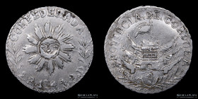 Argentina. Cordoba. 2 Reales 1844. CJ 48.2.8