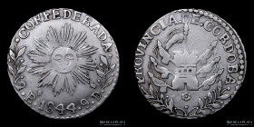 Argentina. Cordoba. 2 Reales 1844. CJ 49.3.2