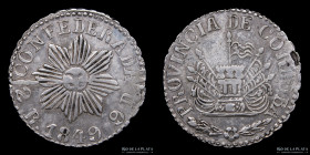 Argentina. Cordoba. 2 Reales 1849. CJ 57.6.5