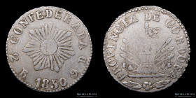 Argentina. Cordoba. 2 Reales 1850. CJ 59.2.1