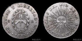 Argentina. La Rioja. 8 Reales 1833 RA P. CJ 34