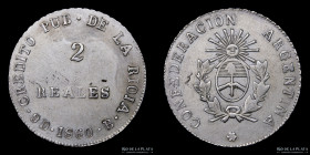 Argentina. La Rioja. 2 Reales 1860 B. CJ 71
