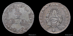 Argentina. La Rioja. 1/2 Real 1854. CJ 73.1
