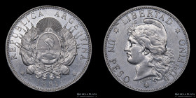 Argentina. 1 Peso 1881. Patacon. CJ 12