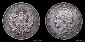 Argentina. 1 Peso 1882. Patacon. CJ 13.1.3