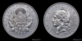Argentina. 1 Peso 1882 Patacon. CJ 13.1.1