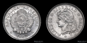 Argentina. 10 Centavos 1882. CJ 22.1.1