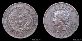 Argentina. 2 Centavos 1882. CJ 24.2