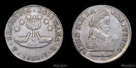 Bolivia. 1/2 Sol 1830 JL. Bolivar. KM93.1